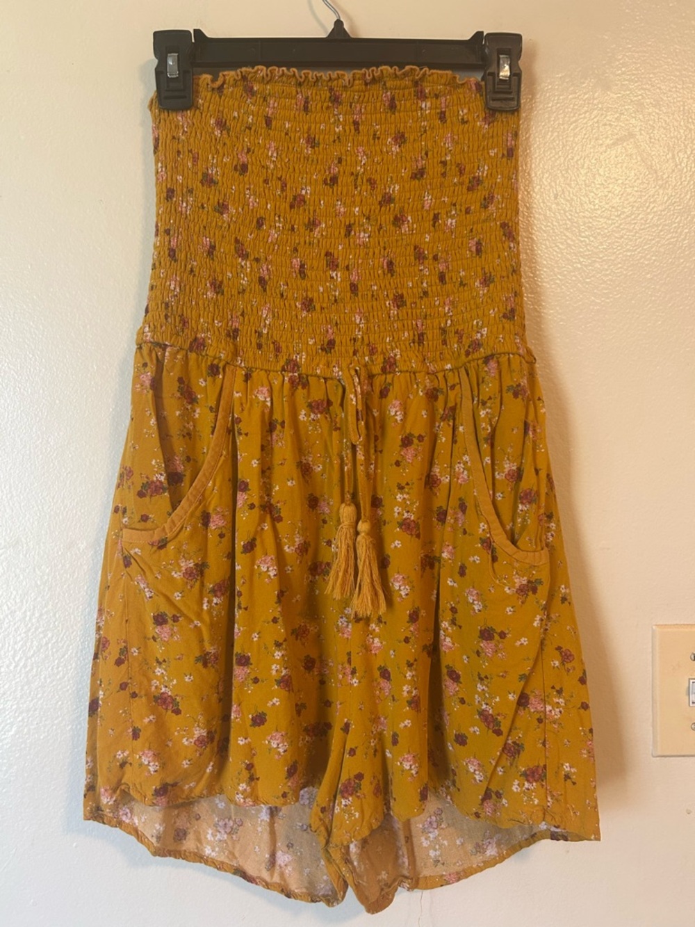 Flowy Smocked L Romper Boho Dainty Hippie Festival Fairycore Bold Breezy